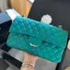 CF Pearlescenty Cain Bag w kształcie diamentu Designer Womek na ramię Clamshell Srebrny sprzęt metalowy klamra luksusowa Tote Matelasse łańcuch crossbody torebka makijażu 25c