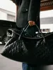 ES Designer Torby podróżne czarne maxi miękkie torba górna rękodzie