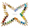 Lustre suspendu de haute qualité, Style bonbon, pendentif, 22 couleurs, boucles d'oreilles en cristal pour femmes, bijoux à la mode, 24316