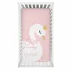 lvyzihoピンクかわいい白鳥のベビーシートセットカスタムネームベビーガール寝具シャワーギフト240304