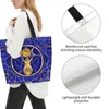 Borse per la spesa Borsa tote Fashion Triple Moon Goddess Riciclaggio Pentagramma Magia Stregoneria Stregoneria Alimentari Canvas Shopper Spalla