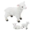 Garden Decorations Sheep Sculpture Lamb Figure Hand Made Decorative Lifelike Resin Multi Purpose Exquisite For Indoor Outdoor