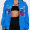 Chaqueta de béisbol para mujer, jersey deportivo informal, holgado, bicolor, bordado personalizado, 41 88