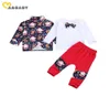 Mababy 03y Christmas Toddler Infant Ubrania dziecięce Zestaw kreskówki Święty Santa Płot T -Thirt Pants Przyjmowania boy Gentleman Suit 2103091498433