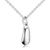 Colliers de pendentif Sterling Sier Small Drop / Raindrop Collier convient aux cadeaux de bijoux de la fête de mariage pour femmes