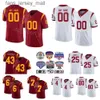 NCAA College Football USC Trojans Jersey 13 Caleb Williams 26 Travis Dye 6 Austin Jones 3 Addison 4 Williams 18 Eric Gentry 53 Shane Lee University Custom Name Number