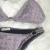 24SS Womens Fashion Bikini Designer Swimsuit الأنيقة كاملة الطباعة بدلة السباحة نساء صيف شاطئ العطلة بيكيني امرأة أنيقة