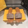 Designer Slides Kapcieczki swobodne buty luksusowe marka 2024 ffnew płaskie kapcie pełne diamentów płaskie sandały litery luksusowe kapcie marki kapcie
