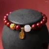 Charmearmbanden Lucky Wealth Red String Transport Bead Bracelet Bangle Handgemaakt Verstelbaar Trek geld aan voor dames en heren