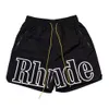 Designer Shorts Rhude Shorts Zomer Mode Strandbroek Heren Hoge kwaliteit Street Wear Rood Blauw Zwart Paars Broek Heren Kort Us Size S-xl 4bvnm