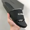 2024SS SANDALS SLIPER SLIDE MENS CLASSE LETTERE NERO BLIANCO BIANCO E BIANCO COLORE CONTROLLATO DOME E MENS SANDER SANDALI SANDALI