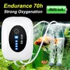 4800mAh Aquarium Oxygen Air Pump Compressor Fish Tank USB Charging Small Portable Exhaust Ultra Silent Indoor Outdoor Fishing 240314