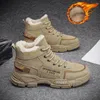 Shoes Boots Walking Plush Men 544 Winter Men's Casual Thicken Warm Male Sonw Outdoor Platform Work Footwear Zapatos Para Hombres 715