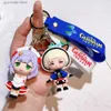 Keychains Lanyards Game Genshin Impact Alloy Keychain Eula Vision Of God Cosplay Key Chain Unisex Pendant Keyring Accessories Gift Prop Y240316