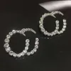 Luxus-Diamant-Ohrstecker, Designer-Schmuck-Ohrringe, Marken-Buchstaben-Ohrstecker für Frauen, 925 versilbert, Ohrring, Perle, Ohrhänger, Valentinstag, Modeaccessoire