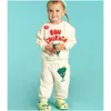 Vêtements Ensembles Bebe Marque 2023 Printemps Coréen Kid Garçons Sweat-shirt Enfants Coton Imprimé Casual Sweats À Capuche Plover Vêtements Fille Robe Dro Dhmdp