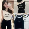 Designer Women Remoidery Top Top C Letter Tops Summer Short Slim Outfit Exposed Outfit Elastic Sports Sports Tanks gilet da donna SEXY Tops Croptop
