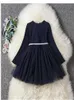 Casual Dresses Flower Princess Dress for Girls Winter Long Sleeve Party Tutu Christmas Costume Barn Barn 2-7 år kläder