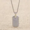 Fashion Silver Tag Pendant Necklace For Men Unisex Box Chain Classic Jewelry Anniversary Valentines Day Party Gift