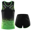 Sets Spring Men's Women Sports Running suit Joggers Loose Sportswear Suits Men's Marathon Racing Vest+Shorts Track and field Clothes