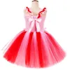 Meisjesjurken Valentijnsdag prinsessenjurken voor meisjes lieve hartjes balletoutfits Tutu's voor kinderen kostuum voor verjaardagsfeestjes van tot strik voor haar toverstaf 240315