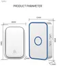 Doorbells Self powered Wireless Doorbell Waterproof No Need Battery Cordless Home Door Bell Chime US EU UK Plug 1 Button 4 ReceiverRX7U H240322