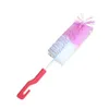 Partihandel Matkvalitet Baby Milk Bottle Cleaning Brush With Hook Mix Colors Bekväma vattenflaskor Borste Foder Vattenkopp Brush Cepillo de Limpieza de Botellas