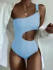 Maillots de bain pour femmes Femmes One-épaule Cutout Monokini 2024 Beachwear Sexy Push-up O-Ring Straps Maillot de bain Femme Brésilien Biquini Maillot de bain