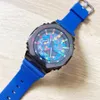 Watch zegarek na nadgarstek na nadgarstek Dualny wyświetlacz męski zegarek stalowy sporty sportowy dębowy elektroniczny analogowy cyfrowy cyfrowy hydroofowy zegar GA GM 21