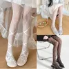 Chaussettes de femmes collants des femmes transparentes minces hautes taies à motifs de collants