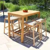 Kampmeubilair Hoge kwaliteit Landelijk Casual Barkruk Stoelen Tafel Restaurant Teak Outdoor Set