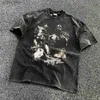 メンズTシャツカエルドリフトツアーコンサートファッション排他版キャラクターグラフィック100％コットンビンテージ服ルーズティートップスTシャツQ240316