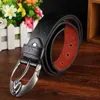 Bälten Luxury Fashion Mens Leather Belt High Quality Business Casual Alloy Pin Buckle Belt Mens Jeans Brown Retro Midjebandy240316