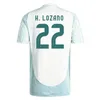 2024 2025 멕시코 축구 저지 Raulchicharito Lozano Dos Santos Club Football Kids 셔츠 키즈 키트 H.Lozano 남자 세트 유니폼 팬 플레이어 버전