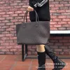 Designer Bottegs Arco Tote Venetas Bag New Genuine Leather Weaving Large Capacity Mother and Child Handheld One Shoulder Underarm Vegetable Basket Mommy TA0I