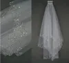 WhiteIvory Bridal Veil Two Layer Soft Tulle Wedding Accessories Wedding Veils With Crystal Velo de novia6720049