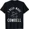 Mäns casual skjortor Jag behöver mer cowbell o-hals bomull t shirt män avslappnade korta sle tees toppar harjuku streetwearc24315