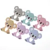20pc قلادة سيليكون قلادة Koala Bear Bear Necklace BPA Free Silicone Baby Pamifier Pendant DIY Jewelry 240308