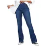 Damenjeans Mode Jeans Stretch Flare Up Jeans regelmäßig für hoch taillierte dünne Flare Long Jeans
