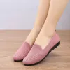 Stövlar mesh sneakers kvinnor andningsbara ljus glid på platta tofflor casual skor damer loafers strumpor skor kvinnor zapatillas mujer