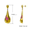 Dangle Chandelier Mode Forme Goutte Plaqué Or Boucles D'oreilles Dames Grands Pendentifs Dubaï Bijoux Indiens Accessoires De Mariée Cadeaux D'anniversaire De Mariage 24316