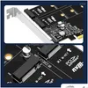 Computer Cables Connectors S Maiwo Kcssd10 Pcie X16 Adapter Card M.2 Nvme Protocol 4 Port Mkey Ssd Solid-State Drive Array Cooling Dh4Ca