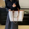 Borse alla moda dei migliori designer Beibei Shangpin Autunno/inverno Nuova borsa da spiaggia in tela con perle alla moda Volantino di mestolo Borsa a tracolla diagonale a spalla da donna