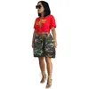 Women's Shorts 2024 Women Street Hip Hop Style Short Pants Camouflage Summer Elastic High Waist Pockets