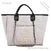 designer bag tote bag Large Capacity Women's Bag New Fashion Commuter Big Bag Chain Beaded Versatile One Shoulder Tote Bag 75% Cheap Outlet wholesale