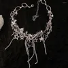 Chaînes Pentagram ras du cou étoile chaîne colliers gland fille femmes Y2k bijoux alliage matériel pour goutte