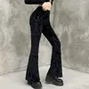 Pantalon gothique en dentelle noire pour femmes, évasé, en maille, Sexy, esthétique, transparent, Long, Vintage, Streetwear, été, 2024, Y2K