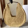 Bolsa Panier Hobo clássica em couro trançado à mão bolsa feminina