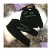 Ensembles de vêtements 2-11 ans Sweats à capuche pour enfants Bébé Garçons Filles Vêtement Automne Hiver Enfants Designer Impression Coton Pull Manteau Pantalon Su Dhhon