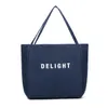 Decygirl's Summer Single Shoulder Large Capacity Letter Canvas Bag 240315